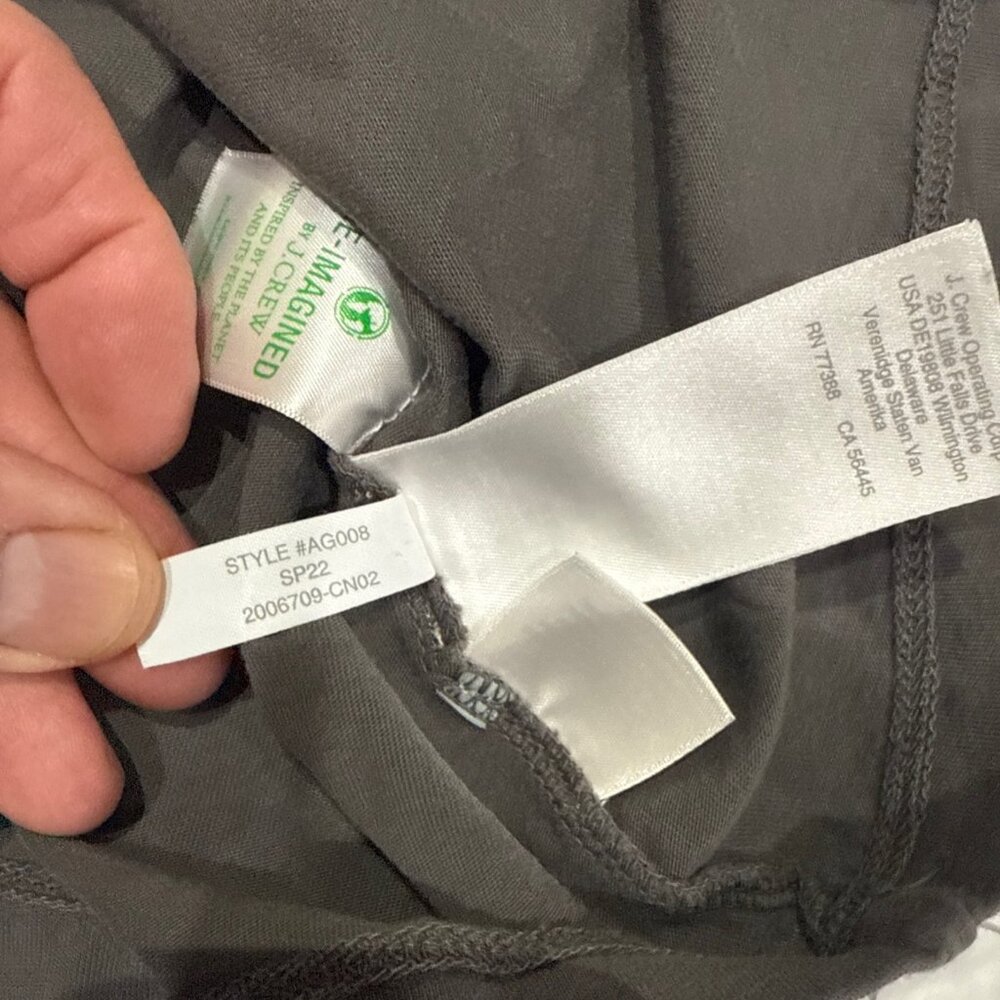 J Crew Classic Fit Broken-In Cotton Crewneck Short Sleeve T-Shirt Coal XL - Picture 5 of 5